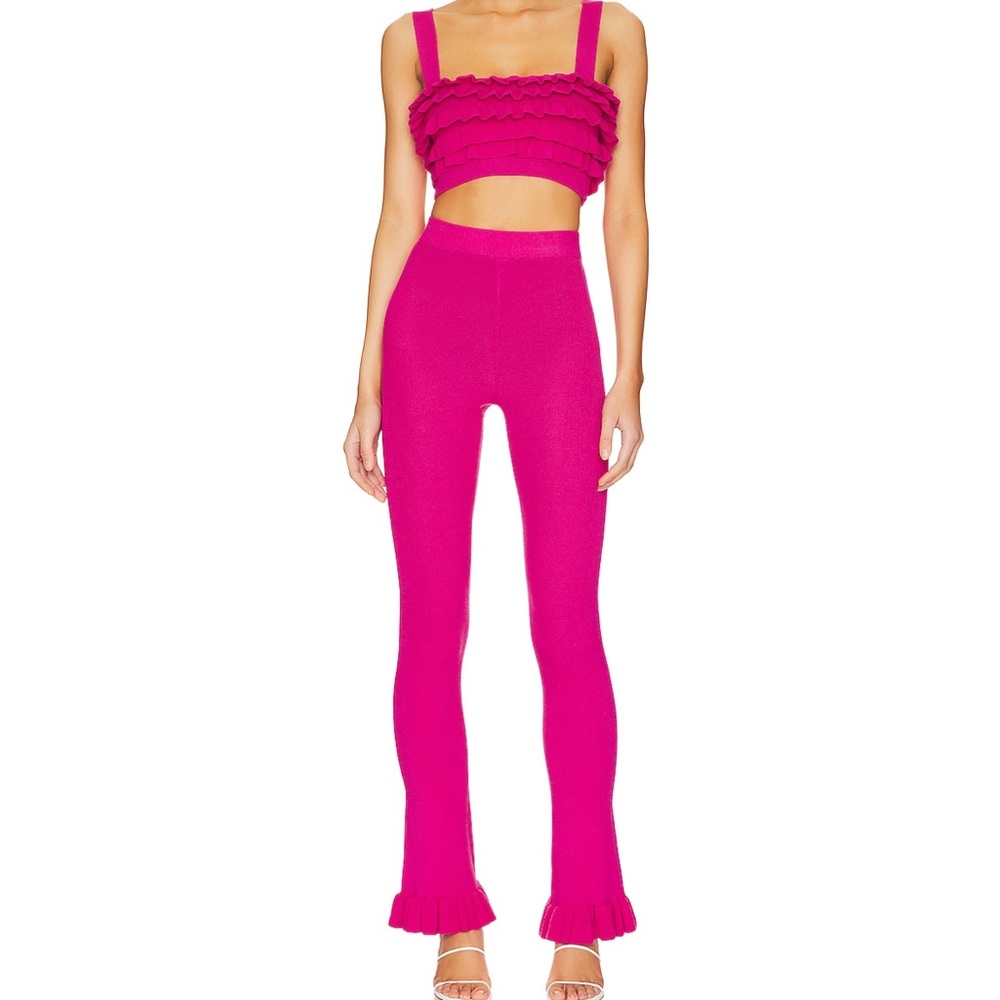 Lovers and Friends Razi Ruffle pink set